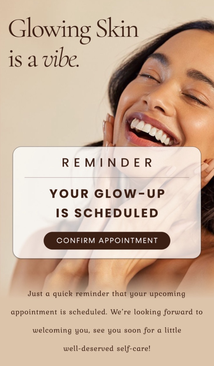 Salon appointment reminder